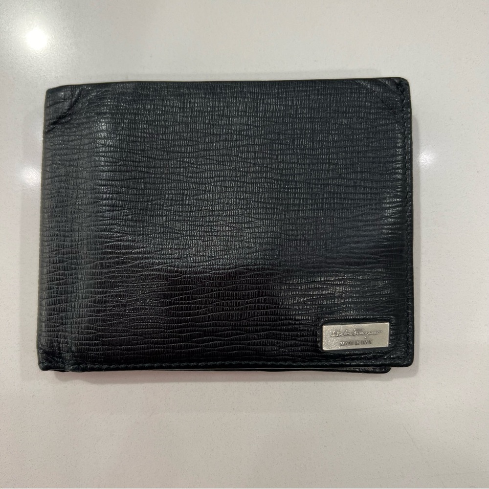 Black Salvatore Ferragamo bifold wallet